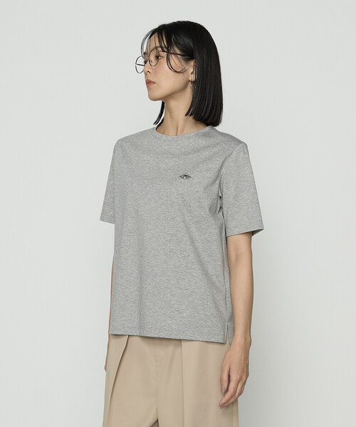 COMME CA（コムサ）の「スーピマコットンポンチ ワッペンTシャツ（Tシャツ/カットソー・レディース・ホワイト/ネイビー/トップグレー・11号/9号）」の9枚目の写真