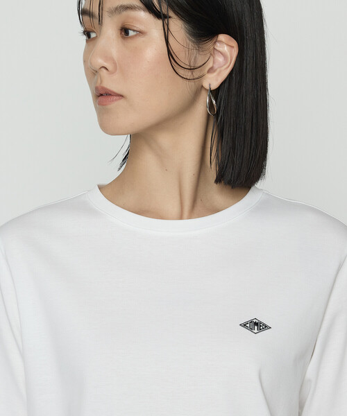 COMME CA（コムサ）の「スーピマコットンポンチ ワッペンTシャツ（Tシャツ/カットソー・レディース・ホワイト/ネイビー/トップグレー・11号/9号）」の16枚目の写真
