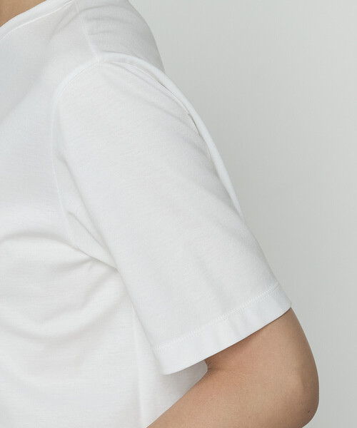 COMME CA（コムサ）の「スーピマコットンポンチ ワッペンTシャツ（Tシャツ/カットソー・レディース・ホワイト/ネイビー/トップグレー・11号/9号）」の17枚目の写真