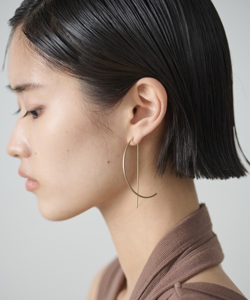AIC.（エーアイシー）の「【再入荷】ハーフサークルピアス（ピアス（両耳用）・レディース・ゴールド/シルバー・FREE）」の4枚目の写真