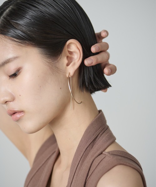 AIC.（エーアイシー）の「【再入荷】ハーフサークルピアス（ピアス（両耳用）・レディース・ゴールド/シルバー・FREE）」の5枚目の写真