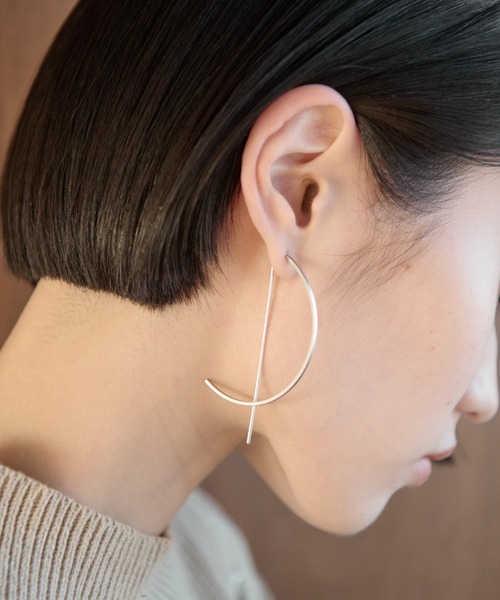 AIC.（エーアイシー）の「【再入荷】ハーフサークルピアス（ピアス（両耳用）・レディース・ゴールド/シルバー・FREE）」の10枚目の写真