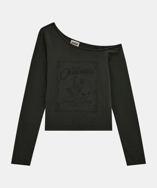 Guess(ゲス)の「GUESS/ゲス GO OFF SHOULDER LS TEE(Tシャツ/カットソー・レディース・レッド/ブラック・SMALL)」の18枚目の写真