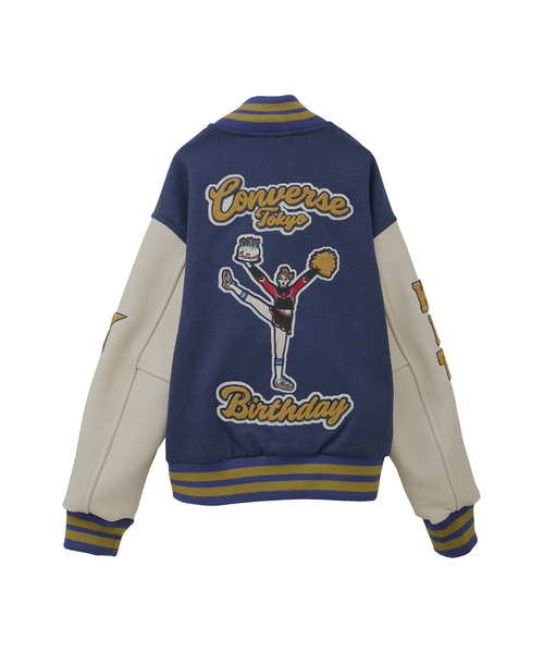 kotohayokozawa(コトハヨコザワ)の「【kotohayokozawa】【SKOOKUM】STADIUM JUMPER(スタジャン・レディース・杢グレー/ネイビー・FREE)」の12枚目の写真