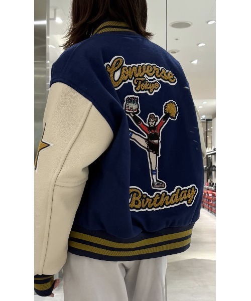 kotohayokozawa(コトハヨコザワ)の「【kotohayokozawa】【SKOOKUM】STADIUM JUMPER(スタジャン・レディース・杢グレー/ネイビー・FREE)」の5枚目の写真