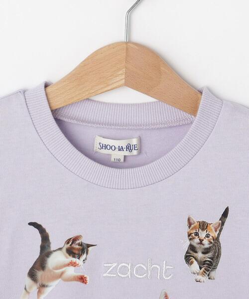 SHOO・LA・RUE（シューラルー）の「【100-150cm】刺繍ロゴ転写プリントGIRLSTシャツ（Tシャツ/カットソー・キッズ・ピンク/チャコールグレー/オフホワイト/パープル・10/15 /14/13/12/11）」の7枚目の写真