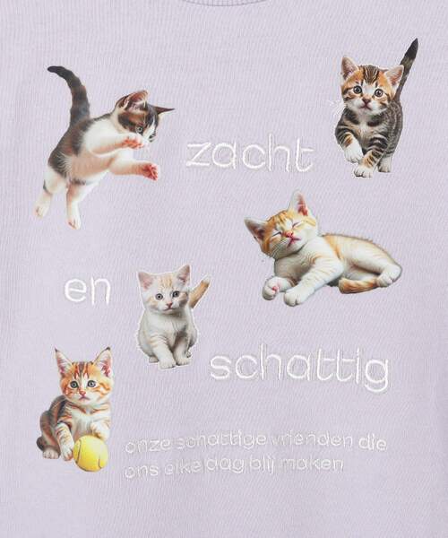 SHOO・LA・RUE（シューラルー）の「【100-150cm】刺繍ロゴ転写プリントGIRLSTシャツ（Tシャツ/カットソー・キッズ・ピンク/チャコールグレー/オフホワイト/パープル・10/15 /14/13/12/11）」の13枚目の写真