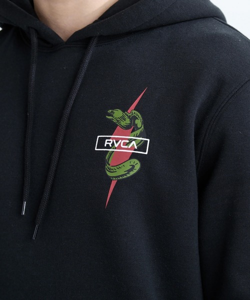 RVCA(ルーカ)の「RVCA メンズ SHOCK SQUAD HOODIE パーカー 【2025年秋冬モデル】/ルーカバックグラフィックプリントパーカー・フーディー(パーカー・メンズ・ブラック・LARGE/X-LARGE/SMALL/MEDIUM)」の3枚目の写真