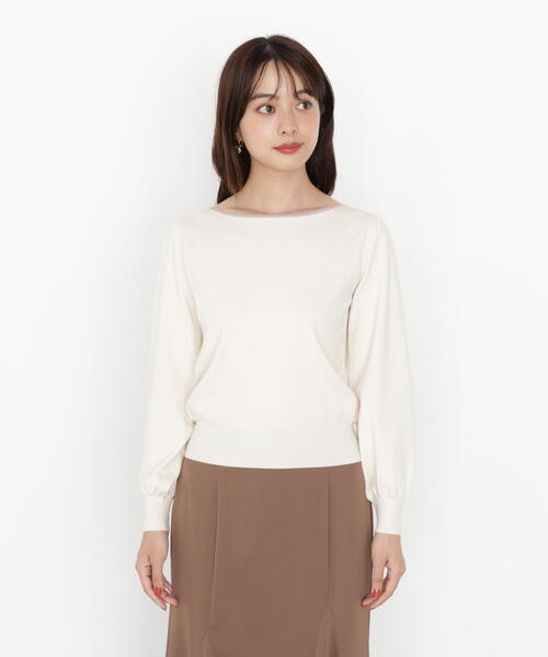 PROPORTION BODY DRESSING(プロポーションボディドレッシング)の「<ハンドウォッシャブル>前後2WAYパールニット / 1215270901(ニット/セーター・レディース・ブラック/ブラウン/オフホワイト・SMALL/MEDIUM)」の5枚目の写真