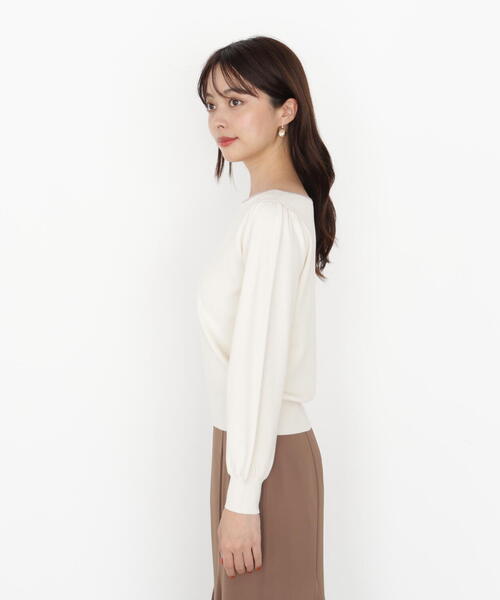 PROPORTION BODY DRESSING(プロポーションボディドレッシング)の「<ハンドウォッシャブル>前後2WAYパールニット / 1215270901(ニット/セーター・レディース・ブラック/ブラウン/オフホワイト・SMALL/MEDIUM)」の6枚目の写真