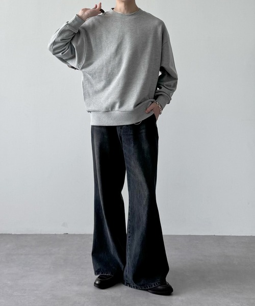 LUENNA（ルエナ）の「【LUENNA】Heavyweight Crewneck Sweatshirt / ヘビーウェイトクルーネックスウェット（スウェット・メンズ・グレー/ブラック/ブルーグレー・S/M/L）」の6枚目の写真