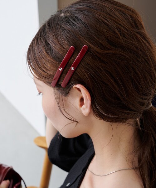 Kastane（カスタネ）の「【新色追加/fiw.】ロングロゴピンセット（ヘアピン・レディース・ブラウン/バーガンディー/ブラック・FREE）」の13枚目の写真