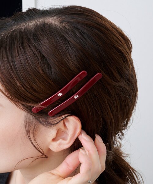 Kastane（カスタネ）の「【新色追加/fiw.】ロングロゴピンセット（ヘアピン・レディース・ブラウン/バーガンディー/ブラック・FREE）」の6枚目の写真