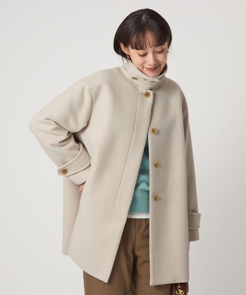 セール】［size SHORT/TALLあり］SENTDALE WOOL ミドル コート（ステン