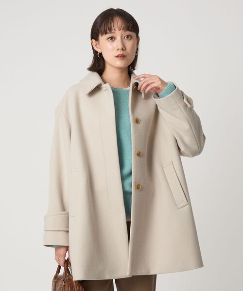 【セール】SENTDALE WOOL スタンドカラー ミドル コート　サイズ36 green label relaxing（グリーンレーベルリラクシング）の「［size