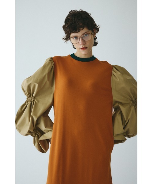 HeRIN.CYE(ヘリンドットサイ)の「Shirring balloon sleeves dress シャーリングバルーンスリーブドレス(ワンピース・レディース・イエロー系その他/ブラック/グレー系その他・FREE)」の20枚目の写真