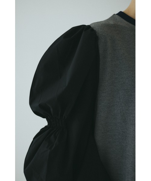 HeRIN.CYE(ヘリンドットサイ)の「Shirring balloon sleeves dress シャーリングバルーンスリーブドレス(ワンピース・レディース・イエロー系その他/ブラック/グレー系その他・FREE)」の8枚目の写真