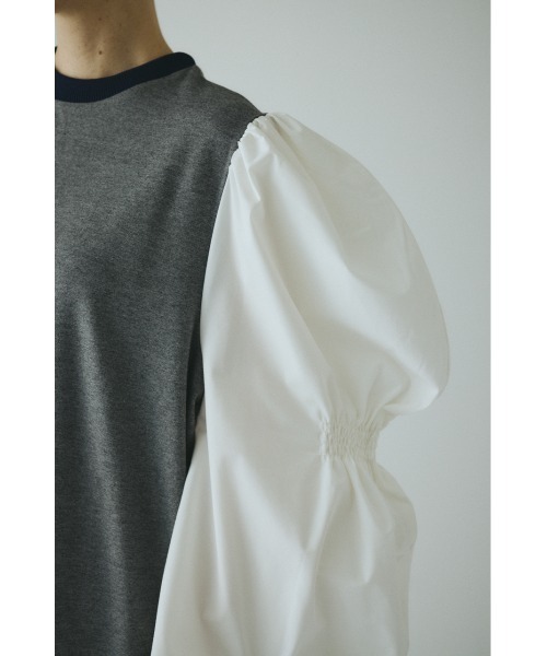 HeRIN.CYE(ヘリンドットサイ)の「Shirring balloon sleeves dress シャーリングバルーンスリーブドレス(ワンピース・レディース・イエロー系その他/ブラック/グレー系その他・FREE)」の7枚目の写真
