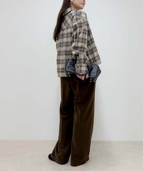 fredy emue(フレディエミュ)の「オンブレーチェックシャツブルゾン(シャツ/ブラウス・レディース・イエロー系その他/ブラウン系その他・38)」の8枚目の写真