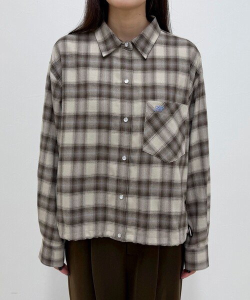 fredy emue(フレディエミュ)の「オンブレーチェックシャツブルゾン(シャツ/ブラウス・レディース・イエロー系その他/ブラウン系その他・38)」の17枚目の写真