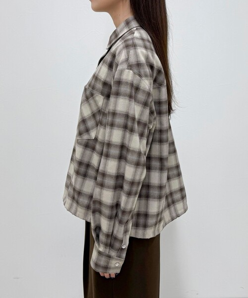 fredy emue(フレディエミュ)の「オンブレーチェックシャツブルゾン(シャツ/ブラウス・レディース・イエロー系その他/ブラウン系その他・38)」の18枚目の写真