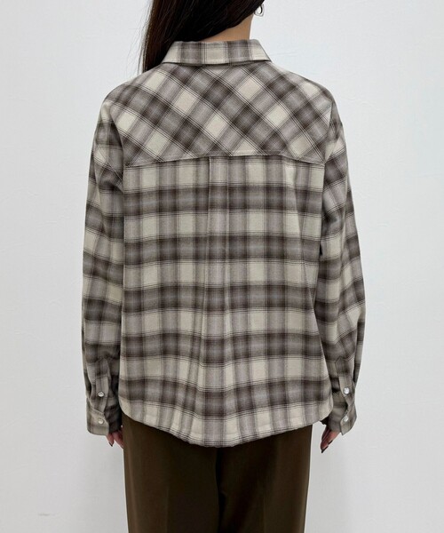 fredy emue(フレディエミュ)の「オンブレーチェックシャツブルゾン(シャツ/ブラウス・レディース・イエロー系その他/ブラウン系その他・38)」の19枚目の写真