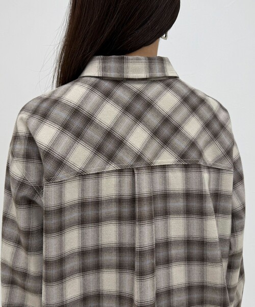 fredy emue(フレディエミュ)の「オンブレーチェックシャツブルゾン(シャツ/ブラウス・レディース・イエロー系その他/ブラウン系その他・38)」の20枚目の写真