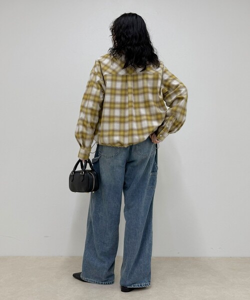 fredy emue(フレディエミュ)の「オンブレーチェックシャツブルゾン(シャツ/ブラウス・レディース・イエロー系その他/ブラウン系その他・38)」の3枚目の写真