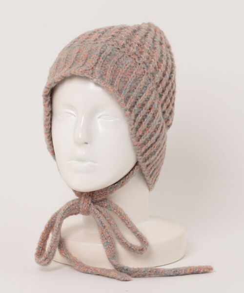 polcadot(ポルカドット)の「STRAP KNIT HAT/ストラップニットハット(ニットキャップ/ビーニー・レディース・アイボリー/ピンク/グレー/グリーン・FREE)」の6枚目の写真