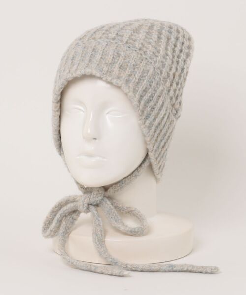 polcadot(ポルカドット)の「STRAP KNIT HAT/ストラップニットハット(ニットキャップ/ビーニー・レディース・アイボリー/ピンク/グレー/グリーン・FREE)」の7枚目の写真