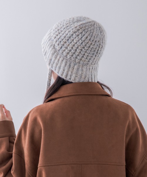 polcadot(ポルカドット)の「STRAP KNIT HAT/ストラップニットハット(ニットキャップ/ビーニー・レディース・アイボリー/ピンク/グレー/グリーン・FREE)」の18枚目の写真