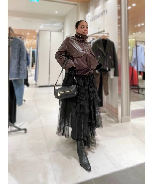 ALLSAINTS(オールセインツ)の「VEGA LEATHER MINI BAG | VEGA レザー ミニ バッグ(ショルダーバッグ・レディース・ブラック・ONE SIZE)」の13枚目の写真