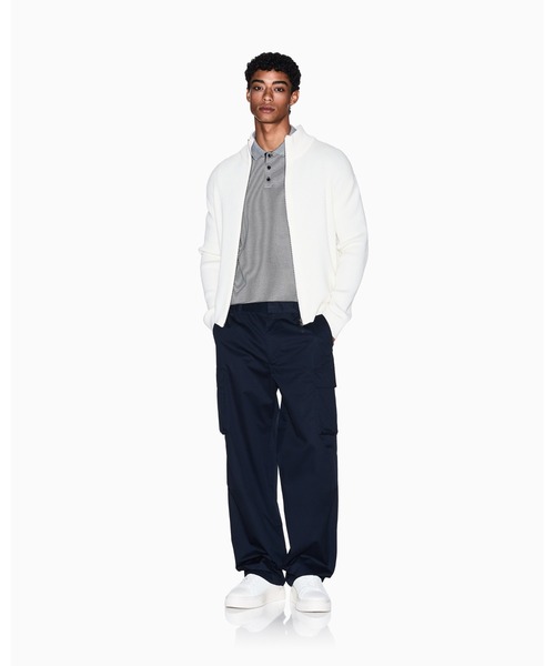 A|X アルマーニ エクスチェンジ】ジップアップニットカーディガン