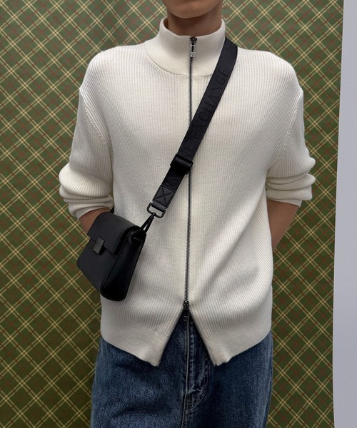 A|X アルマーニ エクスチェンジ】ジップアップニットカーディガン