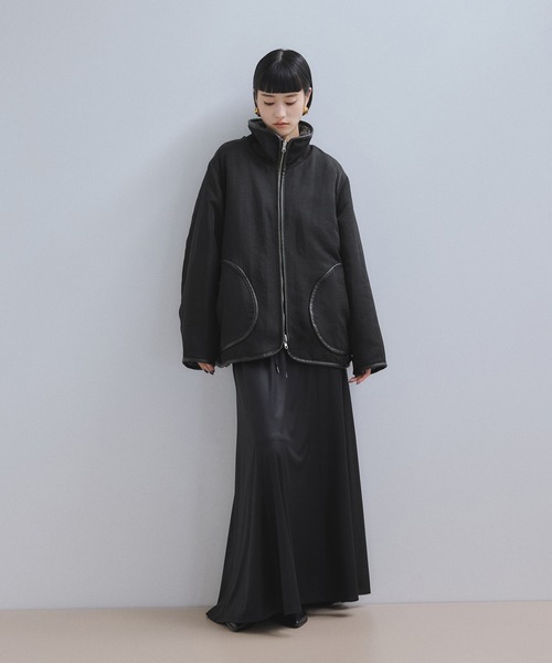 ADAM ET ROPE' アダムエロペ リバーシブル ボアブルゾン ブラック WEB限定】リバーシブルボアブルゾン（ブルゾン）｜ADAM ET ROPE