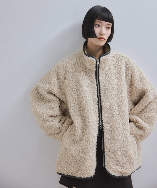 アダムエロペ　今期新作　リバーシブルブルゾン 楽天市場】リバーシブルボアブルゾン／アダムエロペ : 丸井（マルイ