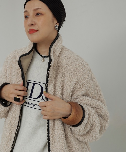 美品adam et rope' アダムエロペ　リバーシブルボアブルゾン WEB限定】リバーシブルボアブルゾン（ブルゾン）｜ADAM ET ROPE