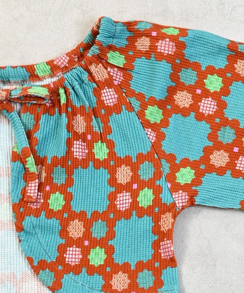 MARKEY'S（マーキーズ）の「総柄ワッフルボリュームスリーブボレロ/おとな（カーディガン/ボレロ・レディース・ホワイト系その他/ブラウン系その他・160cm）」の7枚目の写真