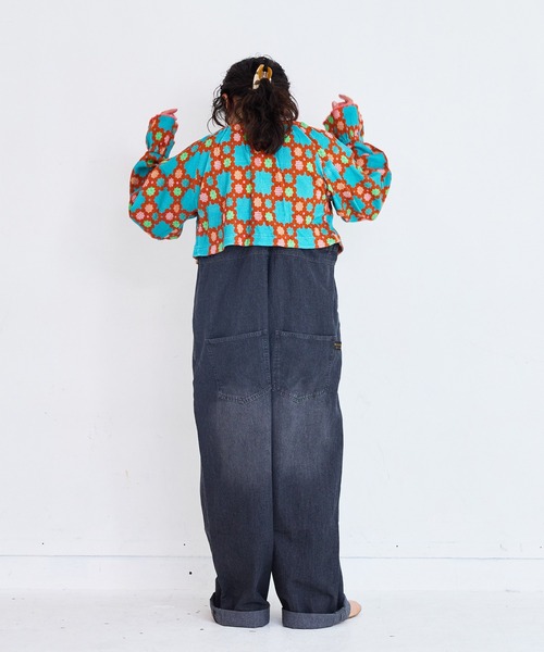 MARKEY'S（マーキーズ）の「総柄ワッフルボリュームスリーブボレロ/おとな（カーディガン/ボレロ・レディース・ホワイト系その他/ブラウン系その他・160cm）」の5枚目の写真