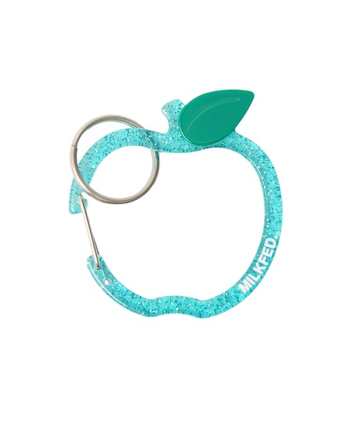 MILKFED.(ミルクフェド)の「GLITTER APPLE CARABINER(キーホルダー・レディース・ライトグリーン・ONE SIZE)」の2枚目の写真