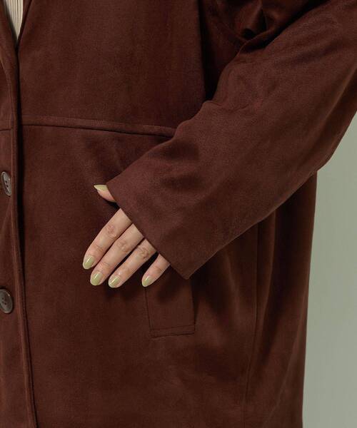 Green　Parks（グリーンパークス）の「合成皮革ジャケット（テーラードジャケット・レディース・ブラック/ブラウン・FREE）」の19枚目の写真