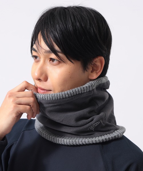 BEAMS GOLF（ビームスゴルフ）の「ニット＆ポーラテック(R) リバーシブル ネックウォーマー（ネックウォーマー/スヌード・メンズ・グレー/ブラック・ONE SIZE）」の4枚目の写真