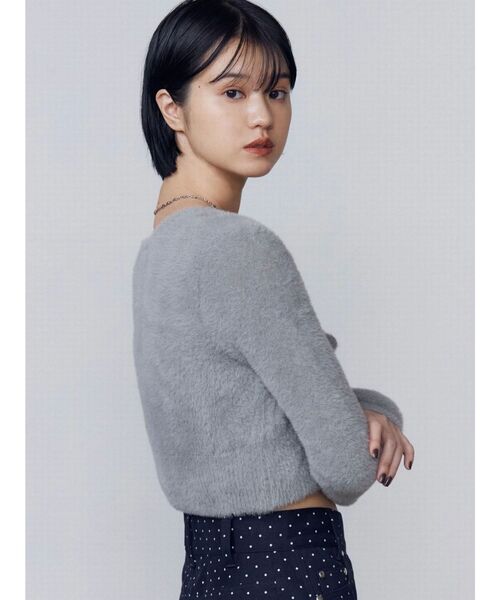 セール】シャギーコンパクトリボンツインセット（ニット/セーター