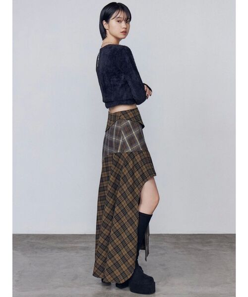 EMODA（エモダ）の「シャギーコンパクトリボンツインセット（ニット/セーター・レディース・グレー/アイボリー/ブラック・FREE）」の19枚目の写真