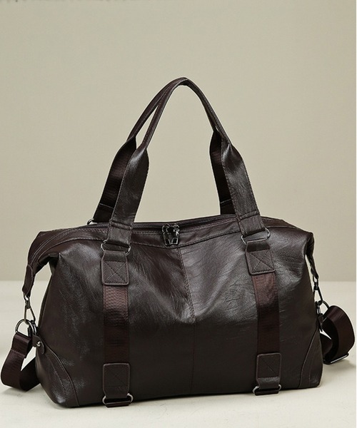 セール】【SETUP7】フェイクレザー2WAYボストンバッグ KNF149