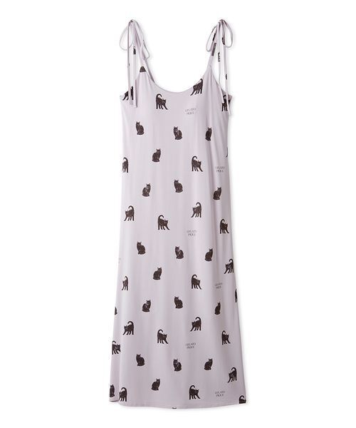 gelato pique CAT柄キャミワンピース セール】CAT総柄キャミワンピース（ルームウェア/パジャマ）｜gelato