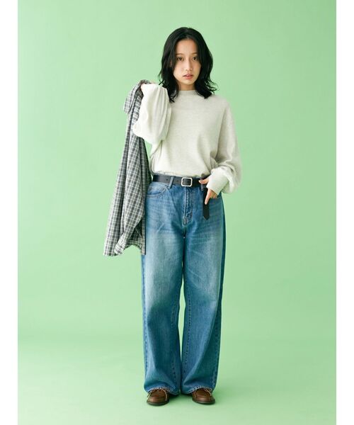 Ungrid（アングリッド）の「【WEB限定】スリーブボリュームワッフルロングスリーブTee（Tシャツ/カットソー・レディース・チャコールグレー/ネイビー/ブラウン/ボルドー/ピンク/アイボリー・FREE）」の11枚目の写真