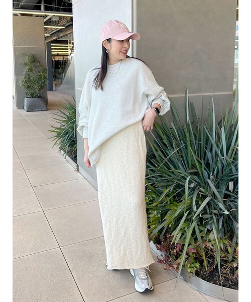 Ungrid（アングリッド）の「【WEB限定】スリーブボリュームワッフルロングスリーブTee（Tシャツ/カットソー・レディース・チャコールグレー/ネイビー/ブラウン/ボルドー/ピンク/アイボリー・FREE）」の18枚目の写真