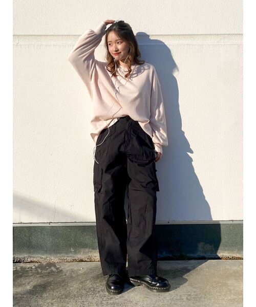 Ungrid（アングリッド）の「【WEB限定】スリーブボリュームワッフルロングスリーブTee（Tシャツ/カットソー・レディース・チャコールグレー/ネイビー/ブラウン/ボルドー/ピンク/アイボリー・FREE）」の22枚目の写真