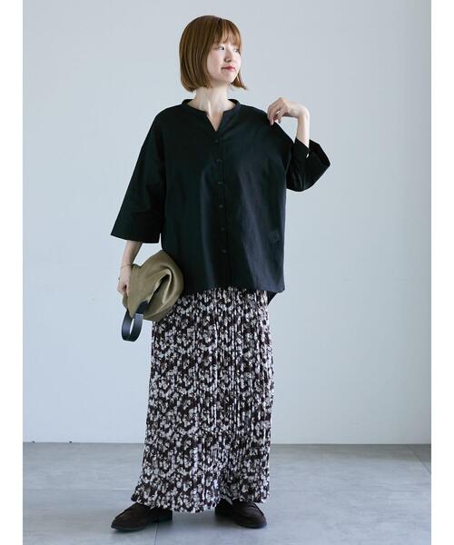 Lugnoncure（ルノンキュール）の「花柄クリンクルギャザースカート《2025autumn catalog item》（スカート・レディース・ブラック/ブラウン/オフホワイト・F）」の9枚目の写真